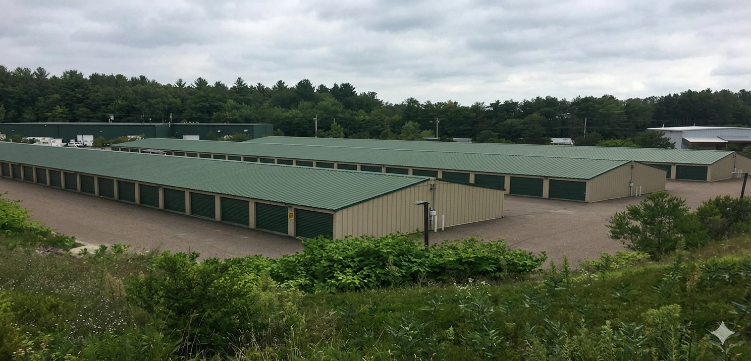 row of storage units at 48 Industrial Avenue
